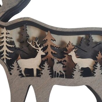 Intra απο ξύλο plywood 3mm-4mm πάχος – Ξύλινες χριστουγεννιάτικες στρώσεις αλκών Δίασταση  20x20 cm INTRAFABR-51287036 - Image 5