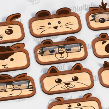 Intra απο ξύλο plywood 3mm-4mm πάχος – Δέσμη κοπής με λέιζερ με ξύλινες θήκες γυαλιών Δίασταση  20x20 cm INTRAFABR-116205528 - Image 1