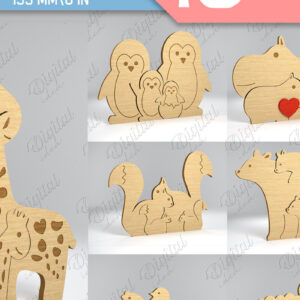 Intra απο ξύλο plywood 3mm-4mm πάχος – Ξύλινη δέσμη παζλ με λέιζερ Δίασταση  20x20 cm INTRAFABR-83146134