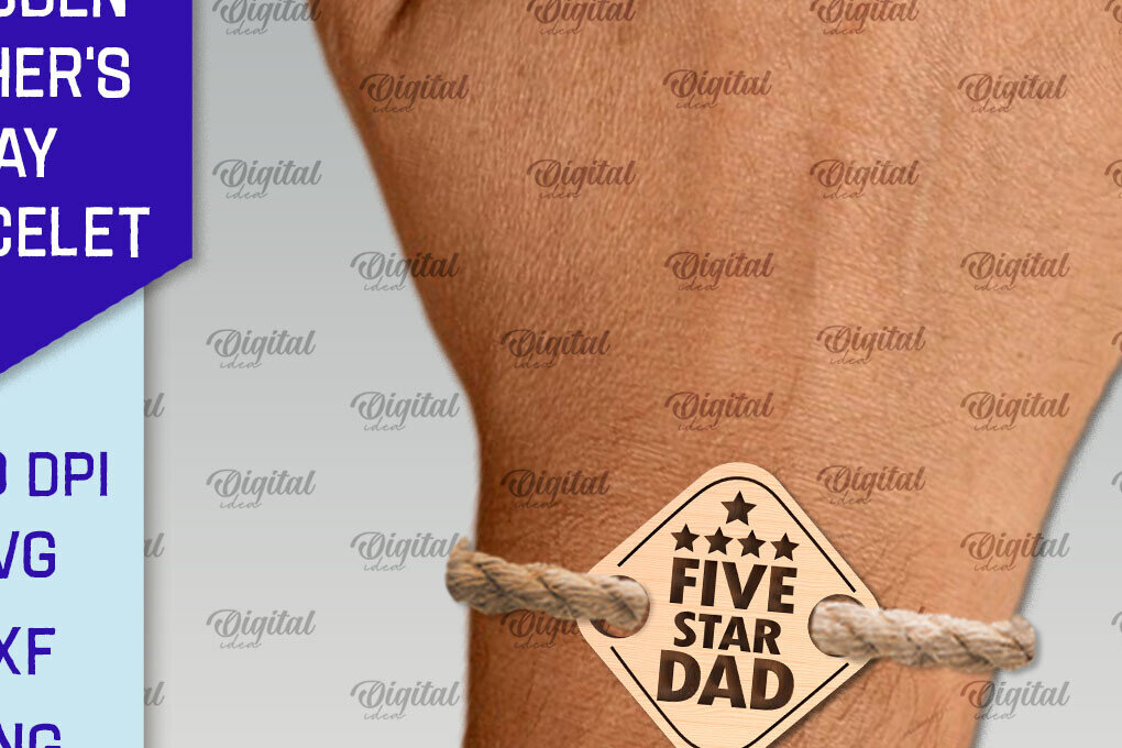 Intra απο ξύλο plywood 3mm-4mm πάχος – Ξύλινο βραχιόλι για τη γιορτή του πατέρα Δίασταση  20x20 cm INTRAFABR-97661686