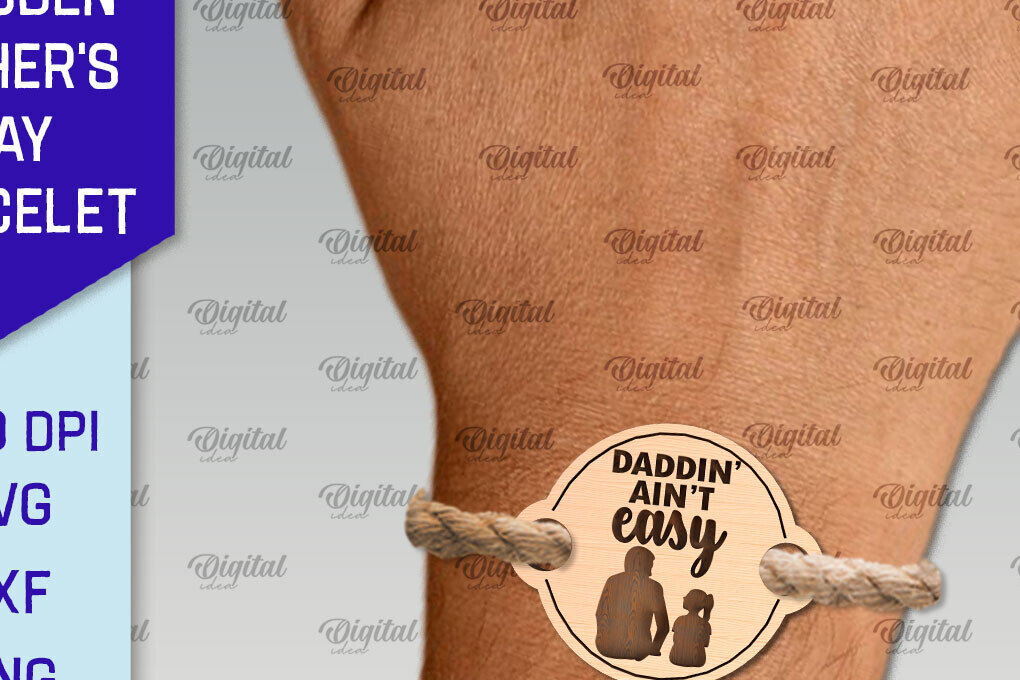 Intra απο ξύλο plywood 3mm-4mm πάχος – Ξύλινο βραχιόλι για τη γιορτή του πατέρα Δίασταση  20x20 cm INTRAFABR-97662003