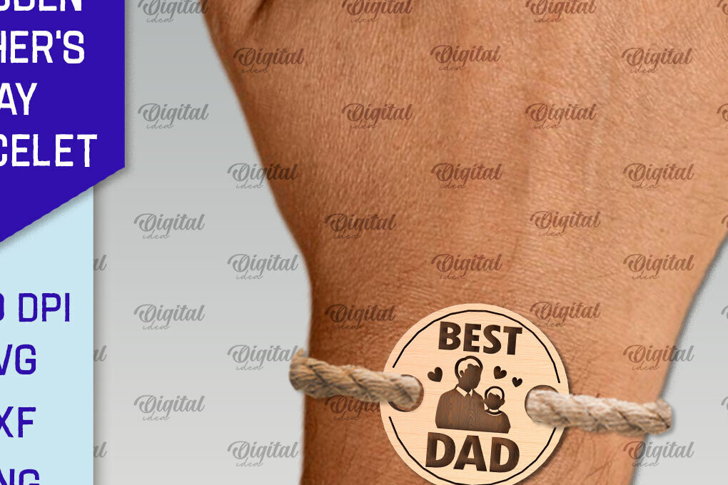 Intra απο ξύλο plywood 3mm-4mm πάχος – Ξύλινο βραχιόλι για τη γιορτή του πατέρα Δίασταση  20x20 cm INTRAFABR-97661574