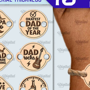 Intra απο ξύλο plywood 3mm-4mm πάχος – Ξύλινα βραχιόλια για τη γιορτή του πατέρα Δίασταση  20x20 cm INTRAFABR-97712744 - Image 1