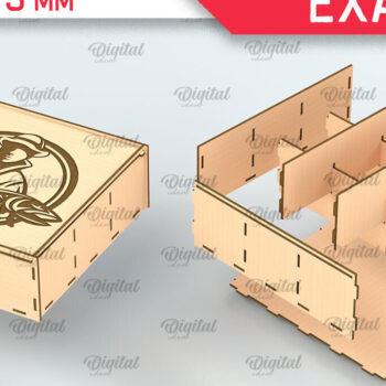 Intra απο ξύλο plywood 3mm-4mm πάχος –  κοπής με λέιζερ ξύλινο κουτί ψαρέματος Δίασταση  20x20 cm INTRAFABR-99887023 - Image 3