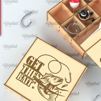 Intra απο ξύλο plywood 3mm-4mm πάχος –  κοπής με λέιζερ ξύλινο κουτί ψαρέματος Δίασταση  20x20 cm INTRAFABR-99886560 - Image 1