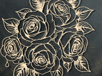 Intra απο ξύλο plywood 3mm-4mm πάχος – Ξύλινο Flower Arrange Paper Cut 1642 Δίασταση  20x20 cm INTRAFABR-123108003 - Image 3