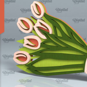 Intra απο ξύλο plywood 3mm-4mm πάχος – Ξύλινο μπουκέτο λουλουδιών Δίασταση 20x20 cm INTRAFABR-93788057