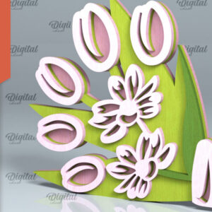 Intra απο ξύλο plywood 3mm-4mm πάχος – Ξύλινο μπουκέτο λουλουδιών Δίασταση 20x20 cm INTRAFABR-93786190