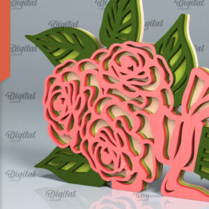 Intra απο ξύλο plywood 3mm-4mm πάχος – Ξύλινο μπουκέτο λουλουδιών Δίασταση 20x20 cm INTRAFABR-93786566