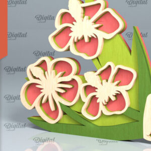 Intra απο ξύλο plywood 3mm-4mm πάχος – Ξύλινο μπουκέτο λουλουδιών Δίασταση 20x20 cm INTRAFABR-93787526