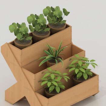 Intra απο ξύλο plywood 3mm-4mm πάχος – Ξύλινο Flower Box / Floral Planter Box Δίασταση  20x20 cm INTRAFABR-42351425 - Image 3