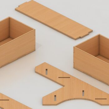 Intra απο ξύλο plywood 3mm-4mm πάχος – Ξύλινο Flower Box / Floral Planter Box Δίασταση  20x20 cm INTRAFABR-42343878 - Image 3