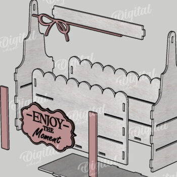 Intra απο ξύλο plywood 3mm-4mm πάχος – Ξύλινο Flower Box Κουτί δώρου Δίασταση  20x20 cm INTRAFABR-114871886 - Image 2