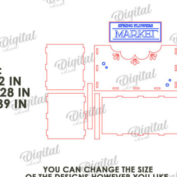 Intra απο ξύλο plywood 3mm-4mm πάχος – Ξύλινο Flower Box Κουτί δώρου Δίασταση  20x20 cm INTRAFABR-114871676 - Image 3