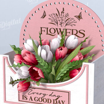 Intra απο ξύλο plywood 3mm-4mm πάχος – Ξύλινο Flower Box Κουτί δώρου Δίασταση  20x20 cm INTRAFABR-114871707 - Image 1