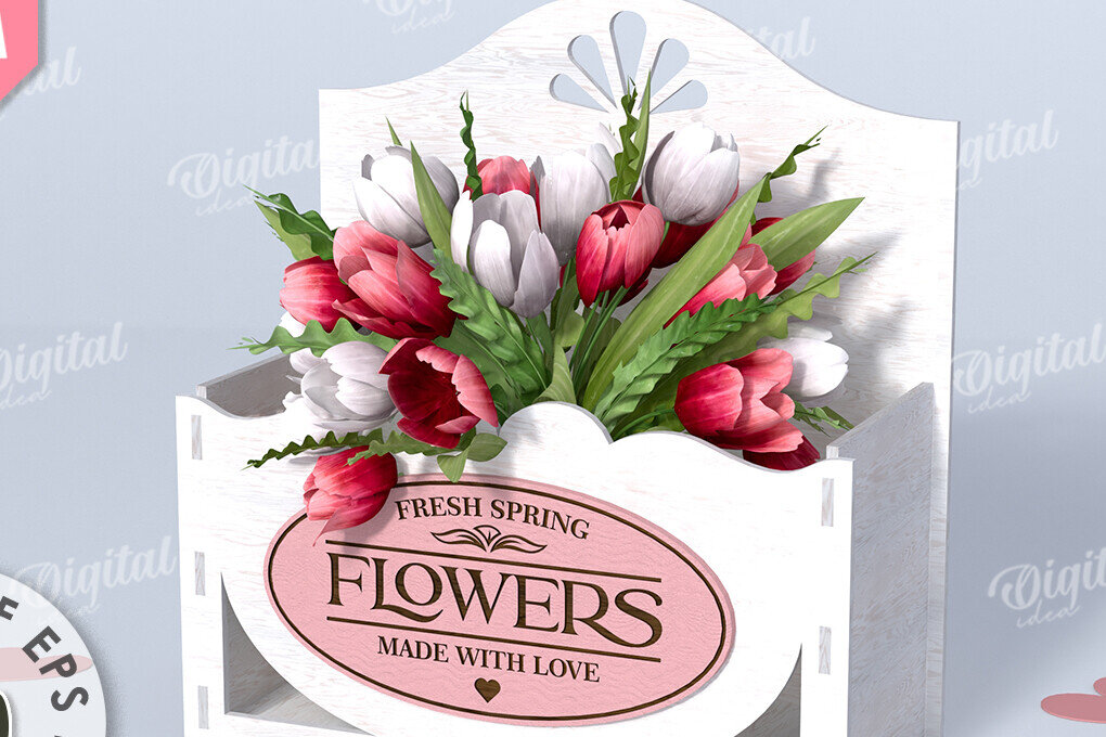 Intra απο ξύλο plywood 3mm-4mm πάχος – Ξύλινο Flower Box Κουτί δώρου Δίασταση  20x20 cm INTRAFABR-114871733