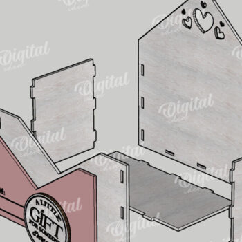 Intra απο ξύλο plywood 3mm-4mm πάχος – Ξύλινο Flower Box Κουτί δώρου Δίασταση  20x20 cm INTRAFABR-114871769 - Image 2