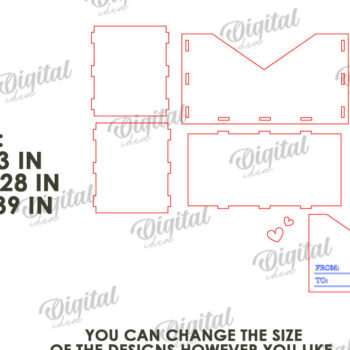 Intra απο ξύλο plywood 3mm-4mm πάχος – Ξύλινο Flower Box Κουτί δώρου Δίασταση  20x20 cm INTRAFABR-114871769 - Image 3