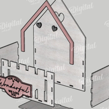 Intra απο ξύλο plywood 3mm-4mm πάχος – Ξύλινο Flower Box Κουτί δώρου Δίασταση  20x20 cm INTRAFABR-114871784 - Image 2