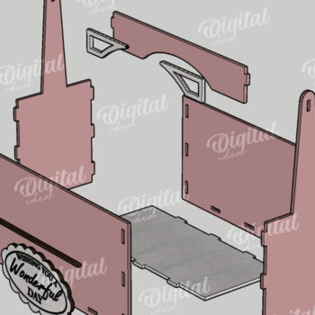 Intra απο ξύλο plywood 3mm-4mm πάχος – Ξύλινο Flower Box Κουτί δώρου Δίασταση  20x20 cm INTRAFABR-114871807 - Image 2