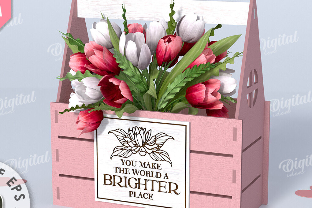 Intra απο ξύλο plywood 3mm-4mm πάχος – Ξύλινο Flower Box Κουτί δώρου Δίασταση  20x20 cm INTRAFABR-114871848