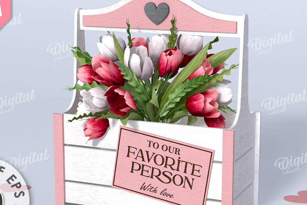 Intra απο ξύλο plywood 3mm-4mm πάχος – Ξύλινο Flower Box Κουτί δώρου Δίασταση  20x20 cm INTRAFABR-114871610