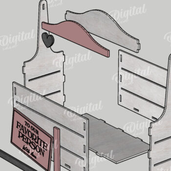 Intra απο ξύλο plywood 3mm-4mm πάχος – Ξύλινα Flower Boxes Πακέτο κοπής με λέιζερ Δίασταση  20x20 cm INTRAFABR-114872790 - Image 4