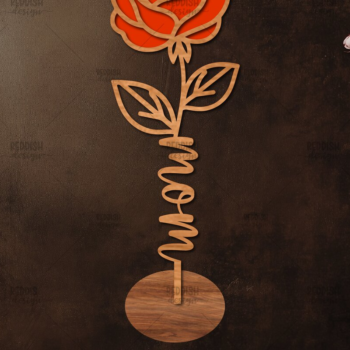 Intra απο ξύλο plywood 3mm-4mm πάχος – Ξύλινη βάση κοπής λουλουδιών με λέιζερ Δίασταση  20x20 cm INTRAFABR-114067014 - Image 1