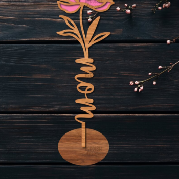 Intra απο ξύλο plywood 3mm-4mm πάχος – Ξύλινη βάση κοπής λουλουδιών με λέιζερ Δίασταση  20x20 cm INTRAFABR-114066908 - Image 1