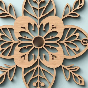 Intra απο ξύλο plywood 3mm-4mm πάχος – Ξύλινη δέσμη λουλουδιών Cut Laser Δίασταση  20x20 cm INTRAFABR-118616462 - Image 3