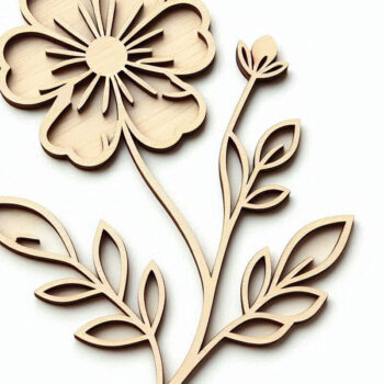 Intra απο ξύλο plywood 3mm-4mm πάχος – Ξύλινη δέσμη λουλουδιών Cut Laser Δίασταση  20x20 cm INTRAFABR-118616462 - Image 5