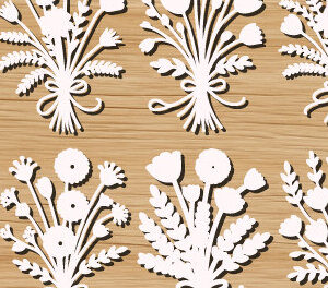 Intra απο ξύλο plywood 3mm-4mm πάχος – Ξύλινο Flower Cut Mega Bundle 1624 Δίασταση  20x20 cm INTRAFABR-122519965