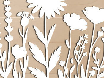 Intra απο ξύλο plywood 3mm-4mm πάχος – Ξύλινο λουλούδι Paper Cut Arrange 1584 Δίασταση  20x20 cm INTRAFABR-121810292 - Image 1