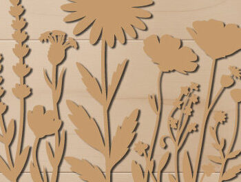 Intra απο ξύλο plywood 3mm-4mm πάχος – Ξύλινο λουλούδι Paper Cut Arrange 1584 Δίασταση  20x20 cm INTRAFABR-121810292 - Image 2