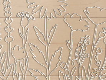 Intra απο ξύλο plywood 3mm-4mm πάχος – Ξύλινο λουλούδι Paper Cut Arrange 1584 Δίασταση  20x20 cm INTRAFABR-121810292 - Image 3