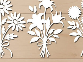 Intra απο ξύλο plywood 3mm-4mm πάχος – Ξύλινο λουλούδι Paper Cut Bundle 1638 Δίασταση  20x20 cm INTRAFABR-122864284 - Image 2