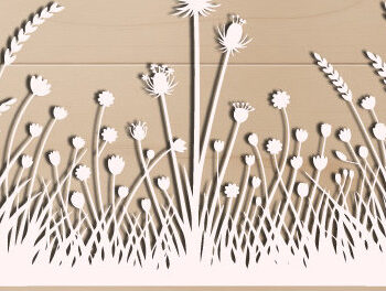 Intra απο ξύλο plywood 3mm-4mm πάχος – Ξύλινο Flower Wall Art Paper Cut1598 Δίασταση  40x30 cm INTRAFABR-121960662 - Image 1