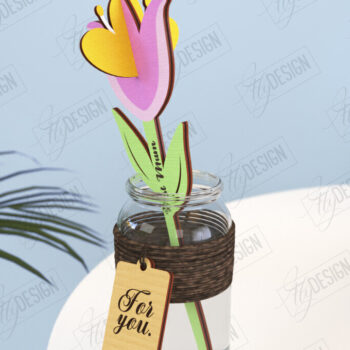 Intra απο ξύλο plywood 3mm-4mm πάχος – Ξύλινα λουλούδια | Αιώνια Λουλούδια Δίασταση  20x20 cm INTRAFABR-119252279 - Image 6