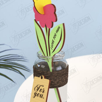 Intra απο ξύλο plywood 3mm-4mm πάχος – Ξύλινα λουλούδια | Αιώνια Λουλούδια Δίασταση  20x20 cm INTRAFABR-119252279 - Image 7