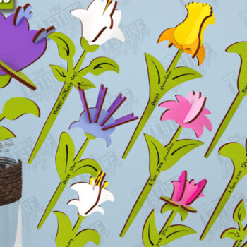 Intra απο ξύλο plywood 3mm-4mm πάχος – Ξύλινα λουλούδια | Αιώνια Λουλούδια Δίασταση  20x20 cm INTRAFABR-119541234 - Image 1