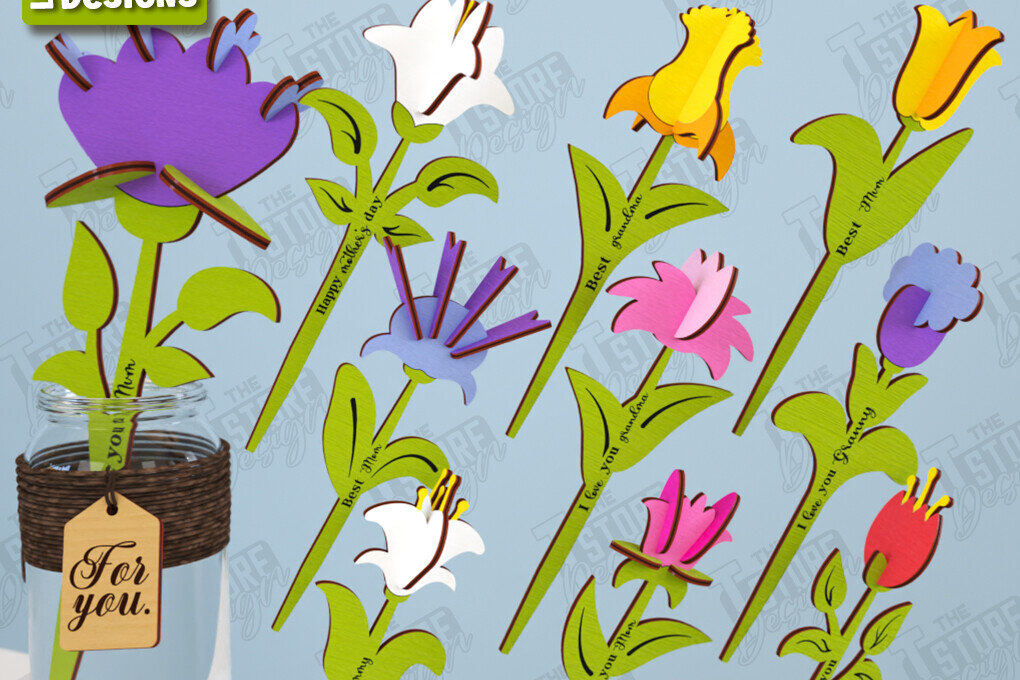 Intra απο ξύλο plywood 3mm-4mm πάχος – Ξύλινα λουλούδια | Αιώνια Λουλούδια Δίασταση  20x20 cm INTRAFABR-119541234