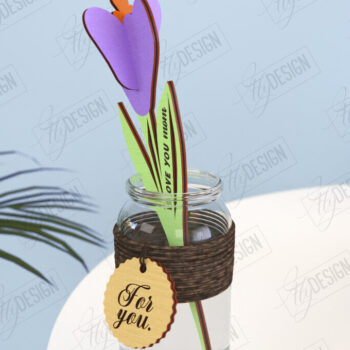 Intra απο ξύλο plywood 3mm-4mm πάχος – Ξύλινα Λουλούδια | Αιώνια Λουλούδια | CNC Δίασταση  20x20 cm INTRAFABR-119252235 - Image 1