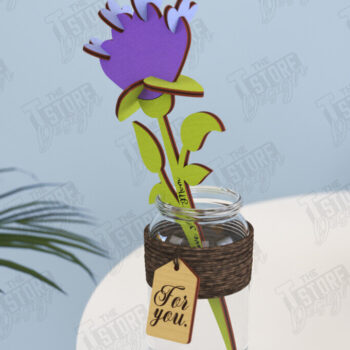 Intra απο ξύλο plywood 3mm-4mm πάχος – Ξύλινα Λουλούδια | Αιώνια Λουλούδια | CNC Δίασταση  20x20 cm INTRAFABR-119249724 - Image 1