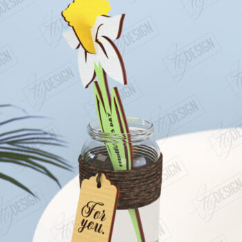 Intra απο ξύλο plywood 3mm-4mm πάχος – Ξύλινα Λουλούδια | Αιώνια Λουλούδια | CNC Δίασταση  20x20 cm INTRAFABR-119252224 - Image 1