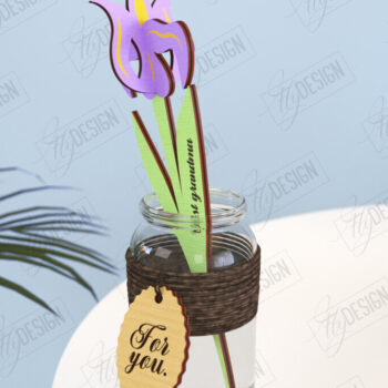 Intra απο ξύλο plywood 3mm-4mm πάχος – Ξύλινα Λουλούδια | Αιώνια Λουλούδια | CNC Δίασταση  20x20 cm INTRAFABR-119252226 - Image 1