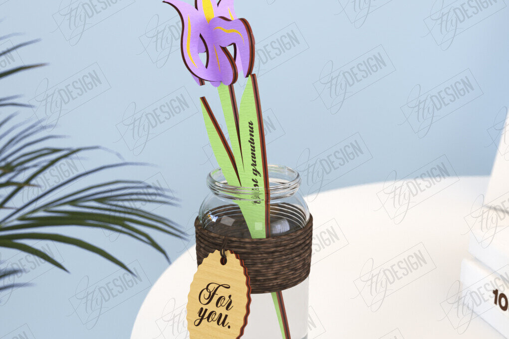 Intra απο ξύλο plywood 3mm-4mm πάχος – Ξύλινα Λουλούδια | Αιώνια Λουλούδια | CNC Δίασταση  20x20 cm INTRAFABR-119252226