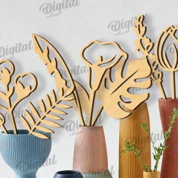 Intra απο ξύλο plywood 3mm-4mm πάχος – Ξύλινα λουλούδια κομμένη δέσμη με λέιζερ Δίασταση  20x20 cm INTRAFABR-117869998 - Image 1