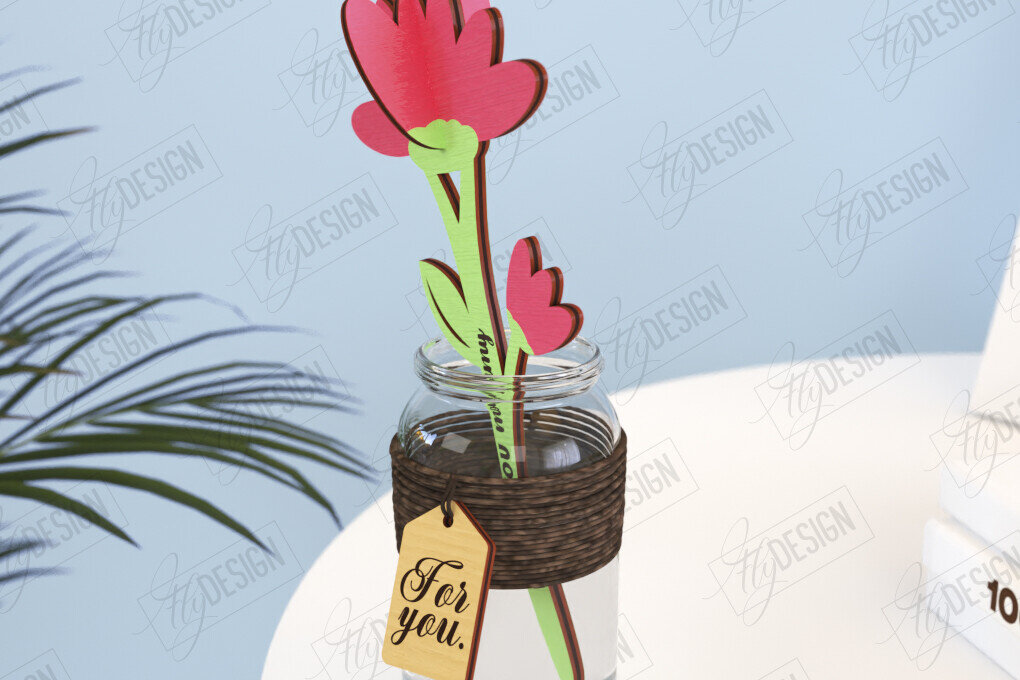 Intra απο ξύλο plywood 3mm-4mm πάχος – Ξύλινα Λουλούδια | Ξύλινο Μπουκέτο | Δώρο Δίασταση  20x20 cm INTRAFABR-119069997