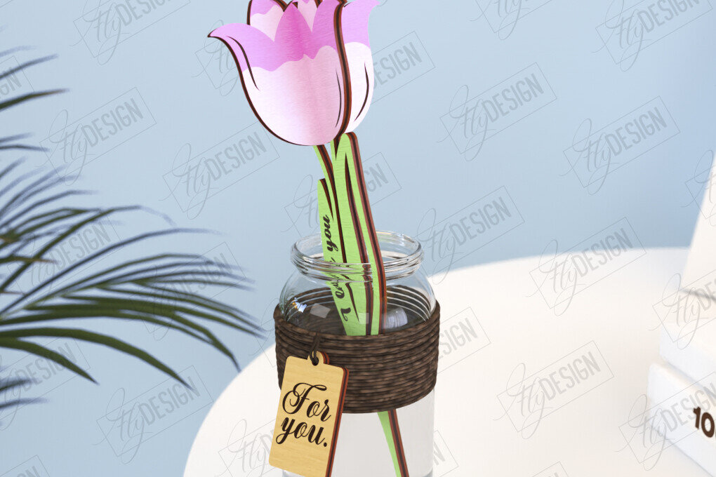 Intra απο ξύλο plywood 3mm-4mm πάχος – Ξύλινα Λουλούδια | Ξύλινο Μπουκέτο | Δώρο Δίασταση 20x20 cm INTRAFABR-119069993