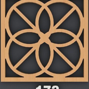 Intra απο ξύλο plywood 3mm-4mm πάχος – Σετ με μοτίβο ξύλινο γεωμετρικό σουβέρ Δίασταση  20x20 cm INTRAFABR-40251063 - Image 5